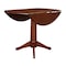 International Concepts Round 42 in Round Dual Drop Leaf Pedestal Table, 30.3 inH, Espresso, 42 W, 42 L, 30.3 in H, Wood K581-42DPT-27B - alternate 6